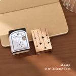 キラキラ星スタンプ  【 スタンプ　少女　手帳　日記　手紙　コラージュ 】