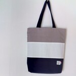 A4トートバッグトリコロールカラー＊グレー＊
