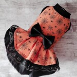 ハロウィンシリーズ!　蜘蛛の巣ワンピース　オレンジ（オーダー）