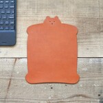 革くまのマウスパッド（キャメル）｜本革