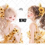 original sticker « no.9747 »     //     人物ステッカー オリジナルステッカー オリジナル人物ステッカー ステッカー cotton melody