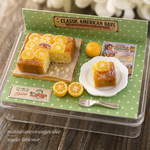 スクエアオレンジケーキ(再販なし)ミニチュア　フェイクスイーツ　粘土