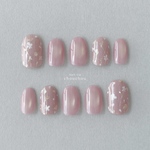 No.045 nuance veil flower (pink) / ネイルチップ