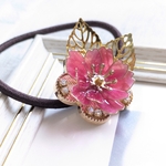 八重桜の花　ヘアゴム 【New】　ディップフラワー　桜　八重桜