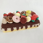 ティッシュカバー　あみぐるみ　チョコケーキ