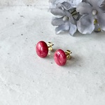 赤珊瑚のピアス 大_お呼ばれにも！