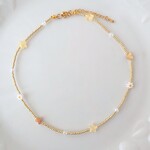 金具選択・長さ延長可能なビーズネックレス fit you.｜ミルフィオリガラス×イエロー｜チェーン・淡水パールネックレスとセットでよりお得/マグネット・アジャスター・マンテル/金属アレルギー対応