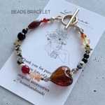【天然石とビーズのbracelet♡】天然石ブレスレット ビーズブレスレット