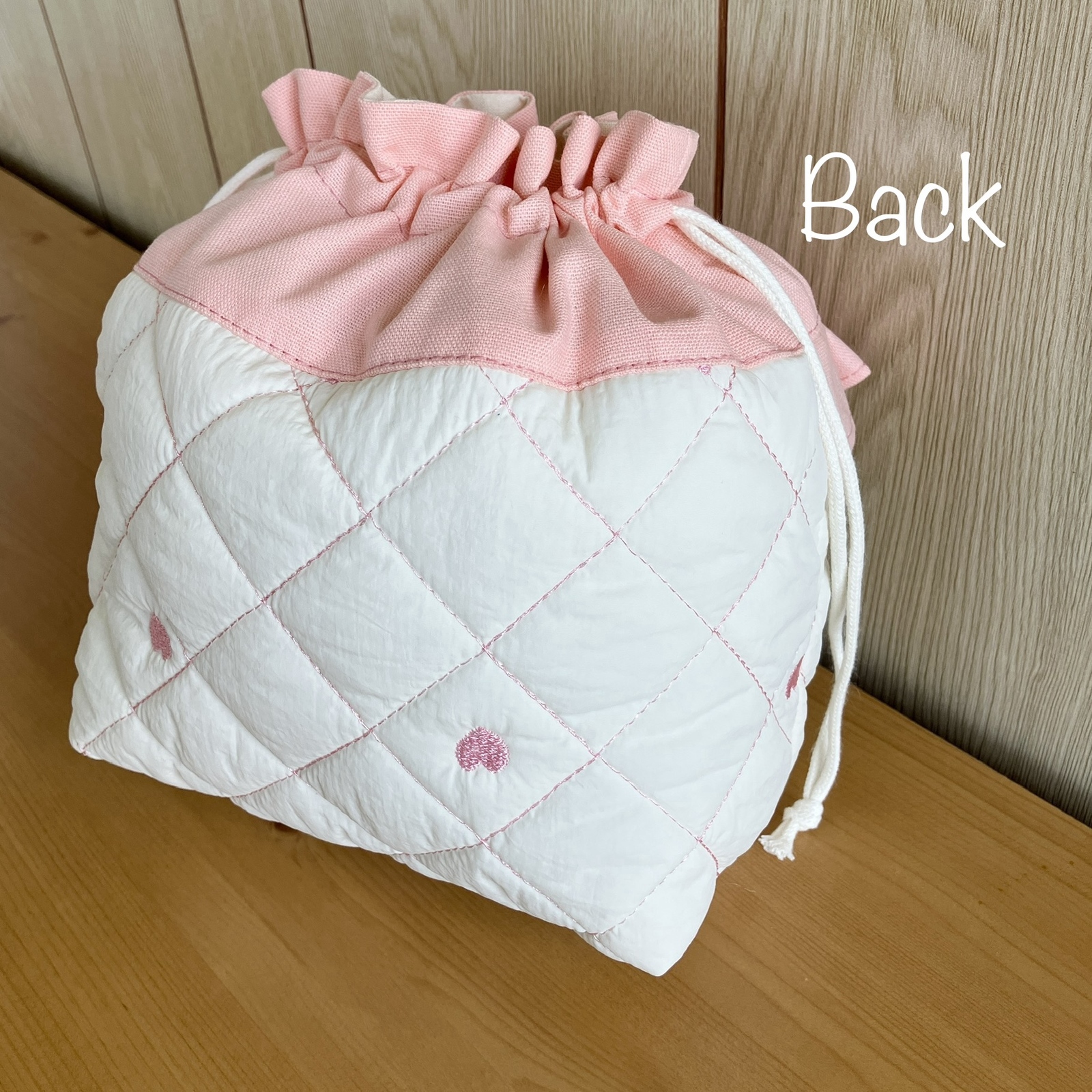 ヌビ ハート ピンク レッスンバッグ お弁当袋 給食袋 コップ袋 巾着
