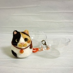 だるま猫（ガチャケース入り）☆三毛猫