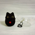 だるま猫（ガチャケース入り）☆黒猫