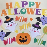 【壁面飾り】秋 10月 ハロウィン かぼちゃ おばけキャンディHalloween