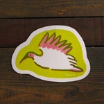 新潟の鳥ポストカード／朱鷺（トキ）／ダイカットポストカード／リソグラフ印刷／itomici