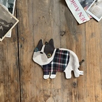 リネンのフレブルパイドのポーチmini