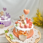 めぐさん様　1段クレイケーキ2台　誕生日・ハーフバースデー・フェイクケーキ