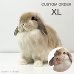 【オーダーメイド】【XLサイズ】羊毛フェルト　うさぎ　ペット　うちの子　オーダー　人形　ぬいぐるみ　プレゼントやギフトにも♪ 