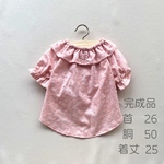 《完成品》ハンドメイド犬服　ハートレースのフリルブラウス　ピンク　送料込み