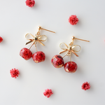8月限定┊︎【幸福結ぶ】かすみ草のMiniさくらんぼ🍒 （ピアス・イヤリング・ネックレス）