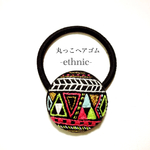 丸っこヘアゴム ethnic -green-