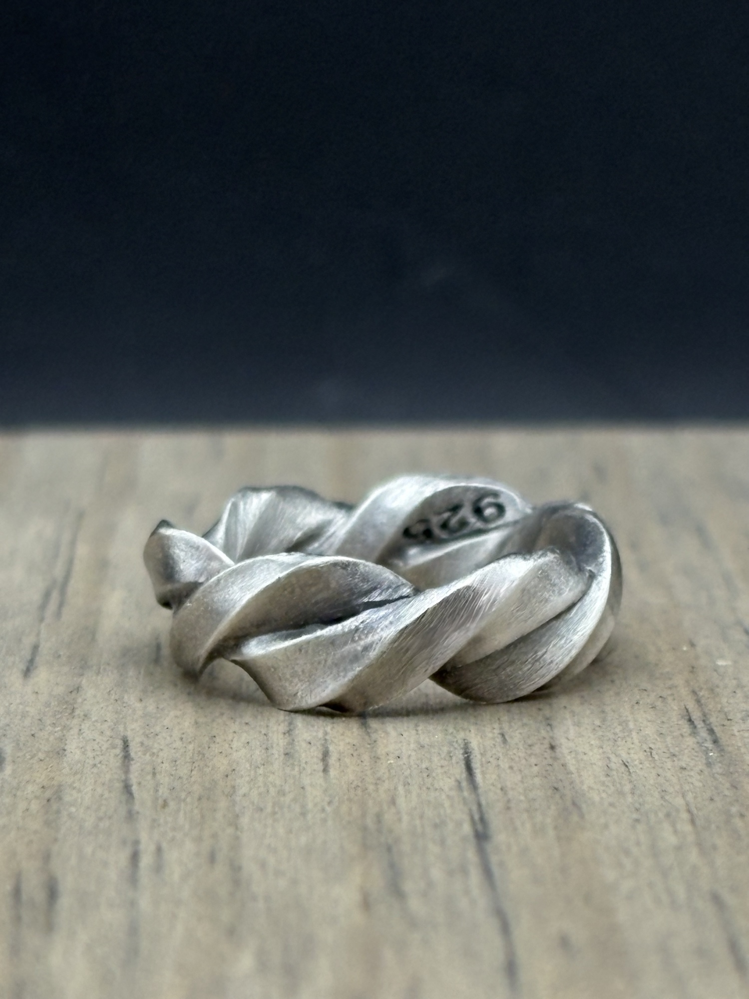 ツイストリング20号｜SILVER925 メンズ 編み込み エイジング加工 ツイストリング20号｜SILVER925 メンズ 編み込み エイジング加工