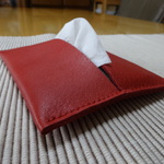 革のポケットティッシュケース　W-4