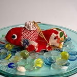 再販★ちりめん細工　艶やか赤金魚　夏の風物詩✳︎和の飾りもの①