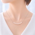 淡水パールネックレス シルバーカラー シンプル 上品 パールネックレス 普段使い フォーマル ギフト