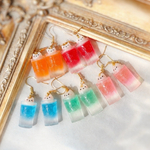 【ねこ純喫茶✨選べるカラー4色】猫クリームソーダのピアス イヤリング アレルギー対応 変更可能 レジン ミニチュアフード レトロ アイス ミニチュアスイーツ 食品サンプル 