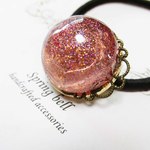 プラムの花　antique ヘアゴム　レジン