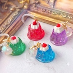 【3WAY】これ私の♡一眼でわかる！ レトロ純喫茶のカラフルゼリー アンブレラマーカー＆ペットボトルマーカー くまちゃん　キラキラ キーチャーム