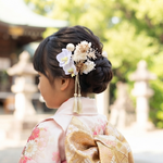 【特集掲載】七五三髪飾り 白ゴールド10点セット プリザーブドフラワー 和装ヘア飾り/着物/3歳/7歳/卒業式/卒園式