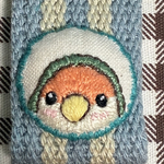 刺繍キーホルダー（コザクラインコ）