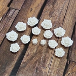【樹脂粘土】薔薇パーツ ホワイト