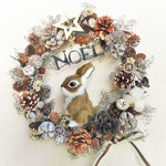 聖夜の森★木の実たっぷりのうさぎリース