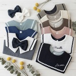 【親子兄妹お揃いOK】きれいめセーラースタイ⭐︎選べる刺繍/出産祝い/8way/4way/リボン付きスタイ/出産ギフト/名入れスタイ/お名前刺繍/男の子スタイ/女の子スタイ/無料ラッピング