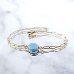 《ぷっくりグレイスアイオライト・3月誕生石》 14KGF/ IOLITE BRACELET
