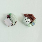 大人っぽかわいいチョコミントピアス（イヤリング）