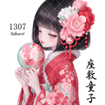 《 No.1307 》Sakuraꕤ オリジナル人物ステッカー シール ステッカー