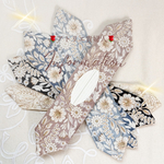 両面リボン♥︎ 花影シリーズ(ローズ)繊細な刺繍リボンの大人デフトバン｜簡単お団子ヘア・上品ヘアアクセサリー・和装・結婚式にも