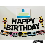 a様専用　電車ガーランド（誕生日）