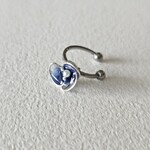 グレーとピンクベージュのひし形  イヤリング