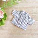 縞模様　半袖　Tシャツ　Tシャツ　灰色　1/12ドール 人形　服　オビツ11 ピコニーモp ピコドー9 ピコドー10 着せ替え