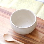 白マット釉のほっこりカフェオレボウル ＊ お抹茶やスープなどにも