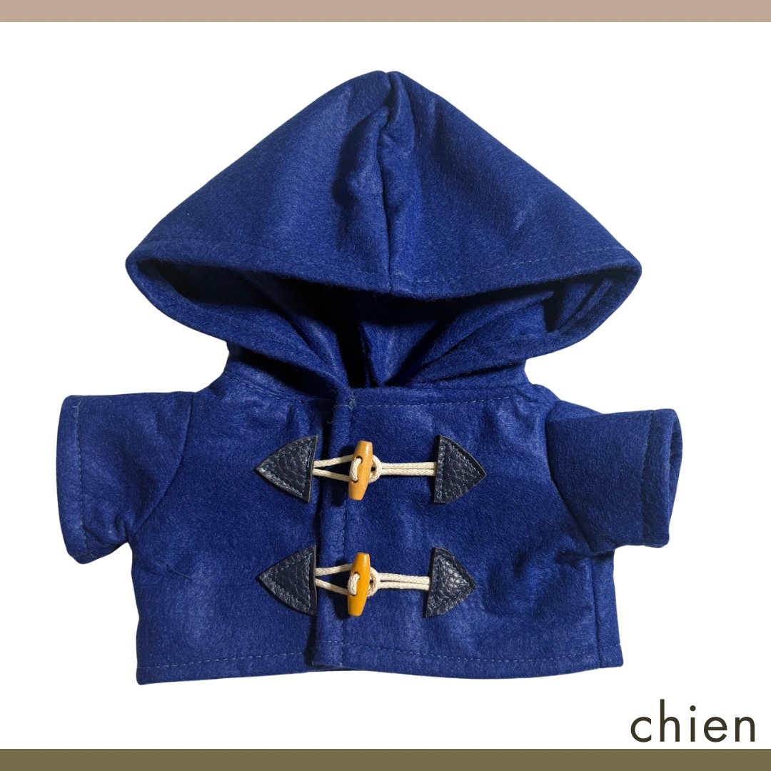 モンチッチ ダッフルコート ブルー お洋服 S M - chien⭐︎handmade