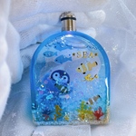 シャカシャカキーホルダー　水族館シェイカー　シャチ