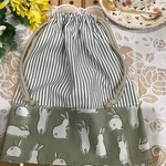 ⭐️新作⭐️くすみ系クマ3兄弟❤️24×20コップ袋、お箸ケース袋、大人用にもオススメ