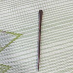 縞黒檀のかんざし　まだら　穴あり　長寸