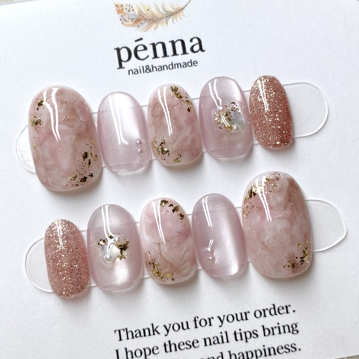 ネイルチップ 夏ネイル ニュアンスネイル マグネットネイル ピンク