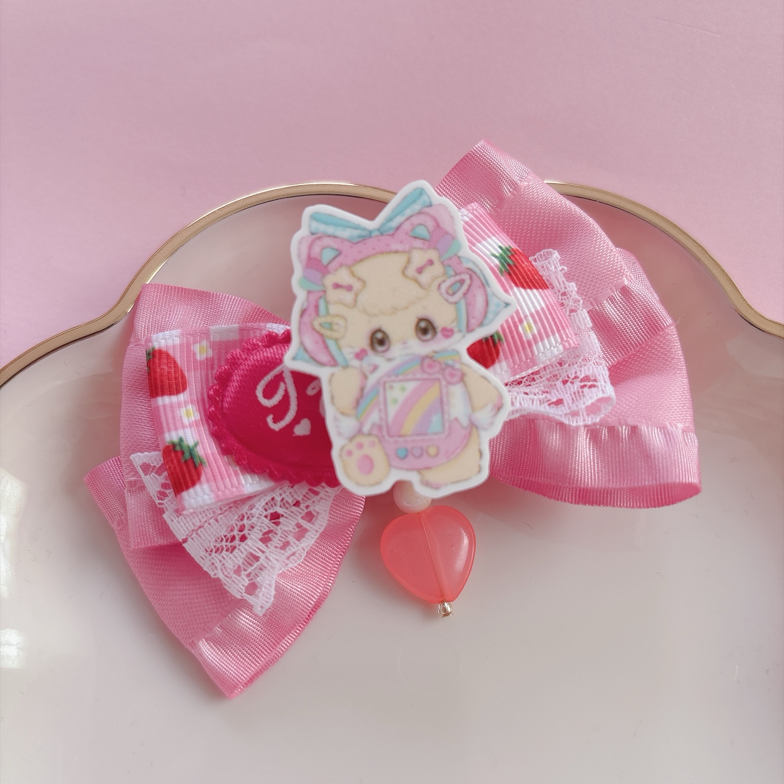 キャンディ♡ チュールリボン ツイン♡ ハンドメイド リボン ヘアゴム