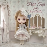 【for doll】Blythe ブライス アウトフィット リバティプリントドレス5点セット 